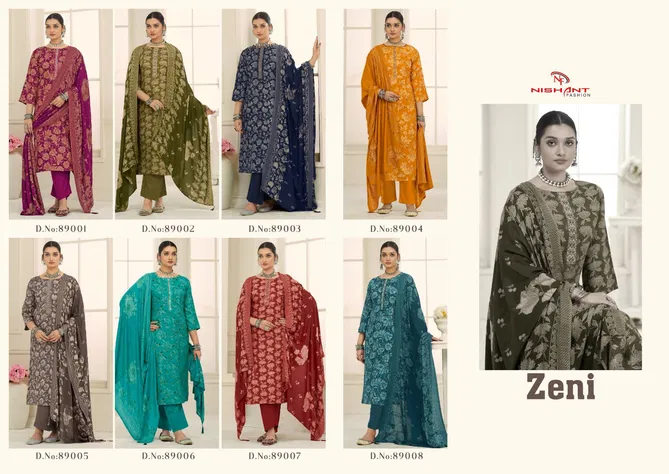 Zeni By Nishant Viscose Pashmina Digital Printed Salwar Kameez Exporters In India